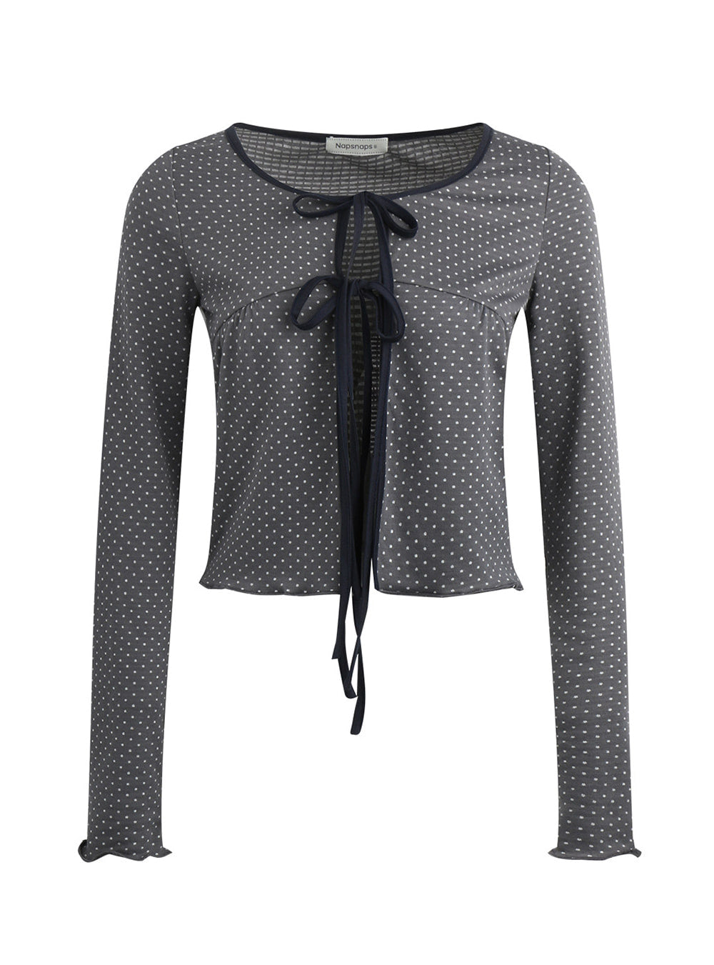 Dew Ribbon Sheer Cardigan Top (2color)