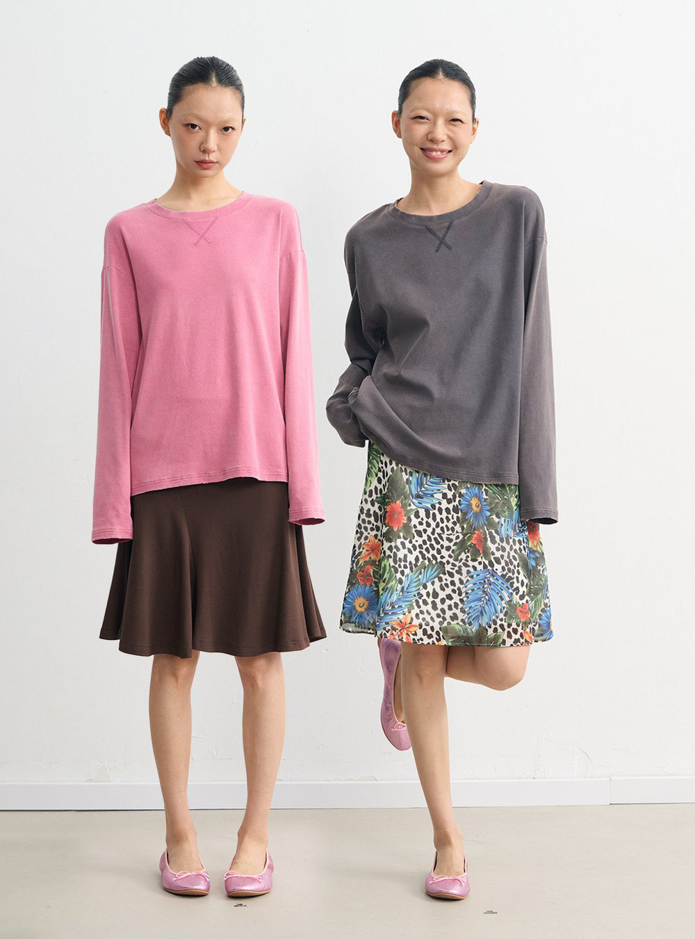 Washed Stitch Relaxed Top (2color)
