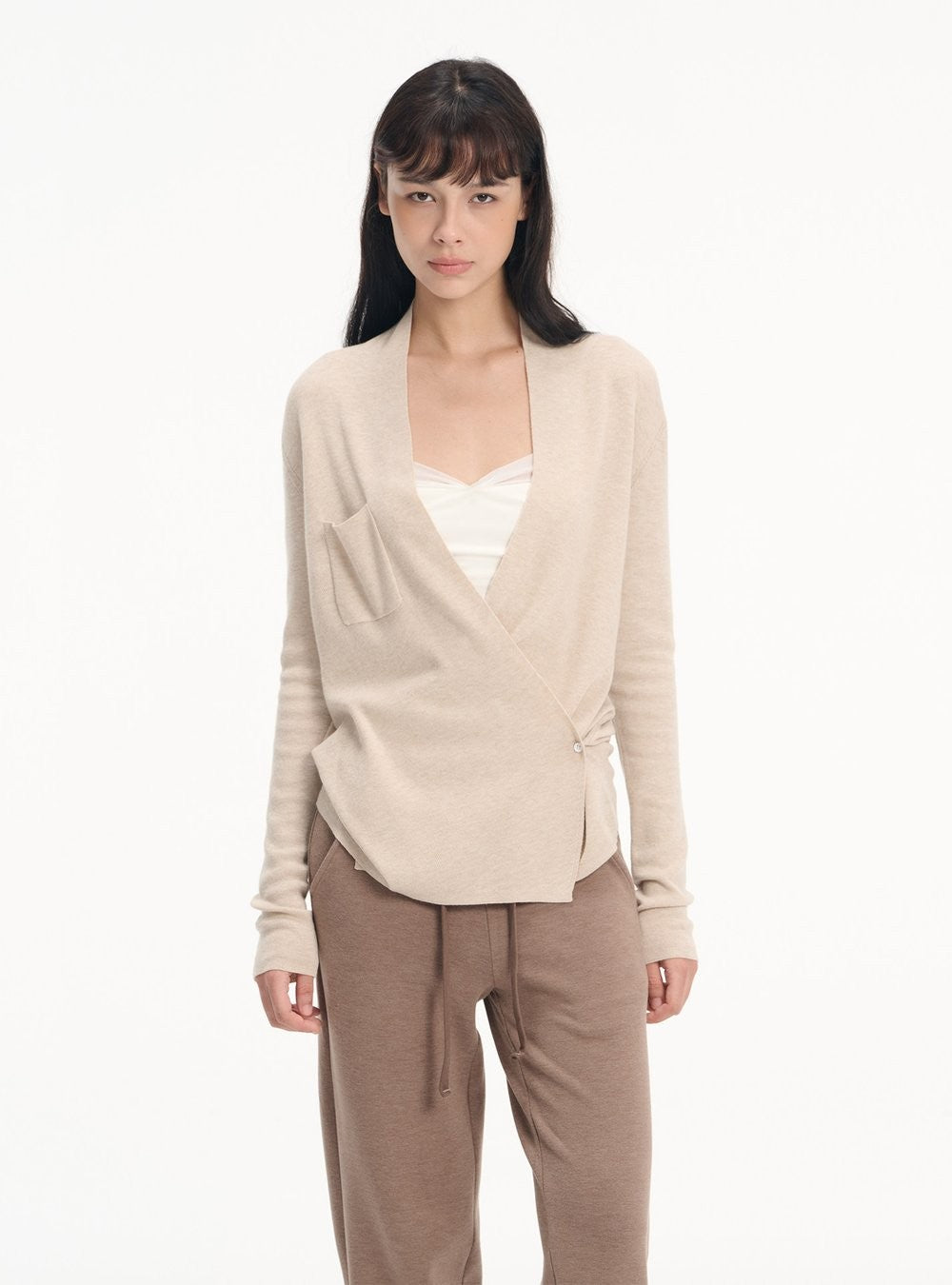 Cross Wrap V-Neck Cardigan (2color)
