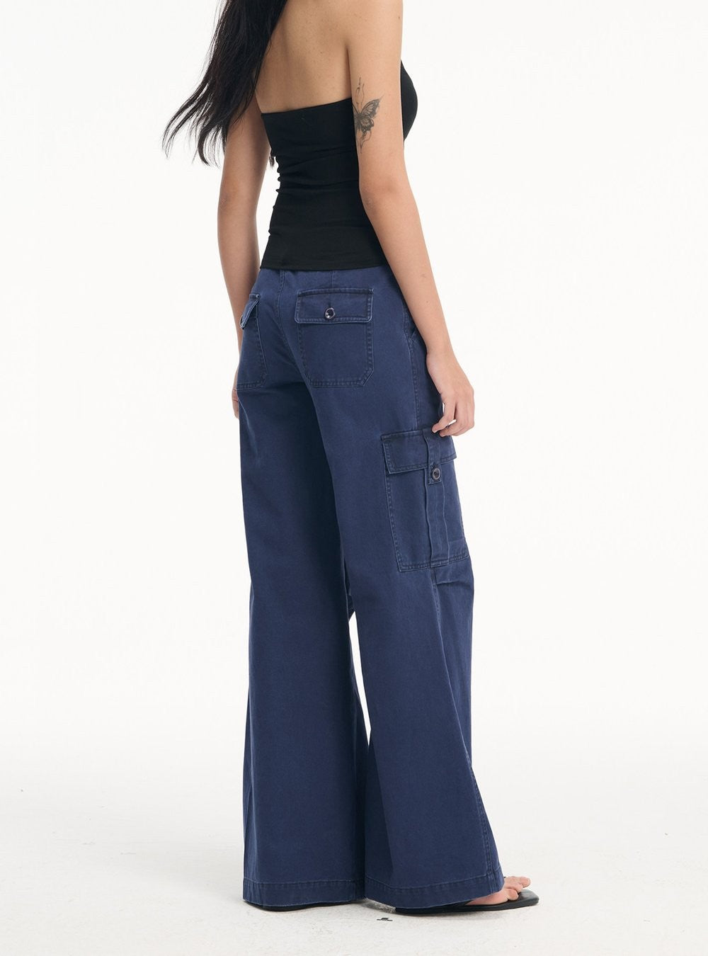 Washed 3D Cargo Wide Pants (3color)