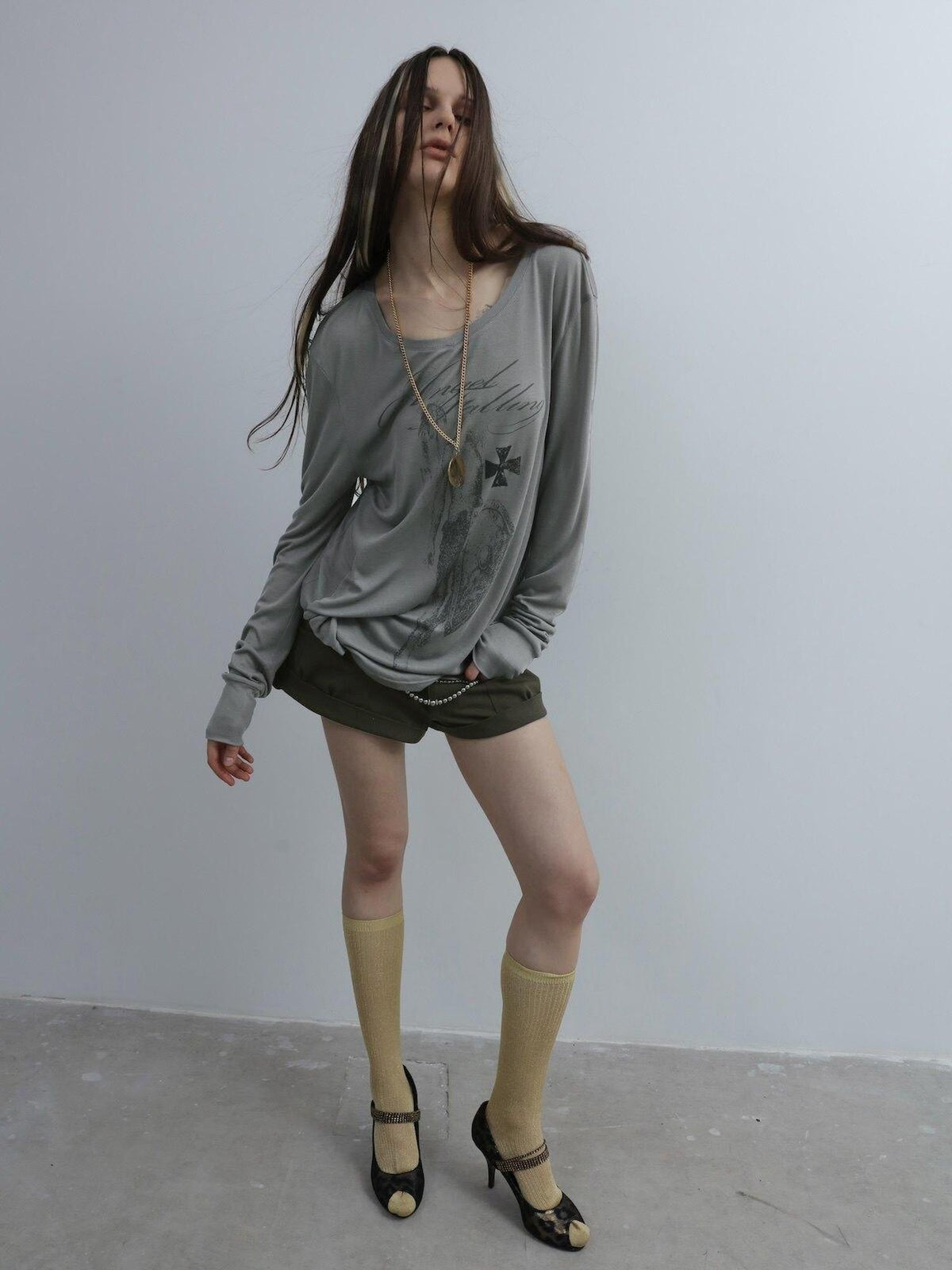 Angel Irregular Punk Print Women'S Lyocell Long Sleeve T-Shirts