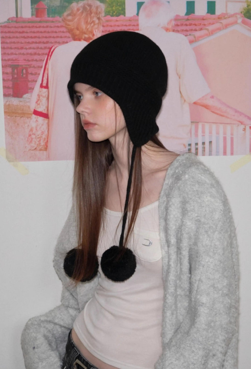 TRIA SELECT | WOOL KNIT BEANIE WITH POM POM【ID:TN00082】