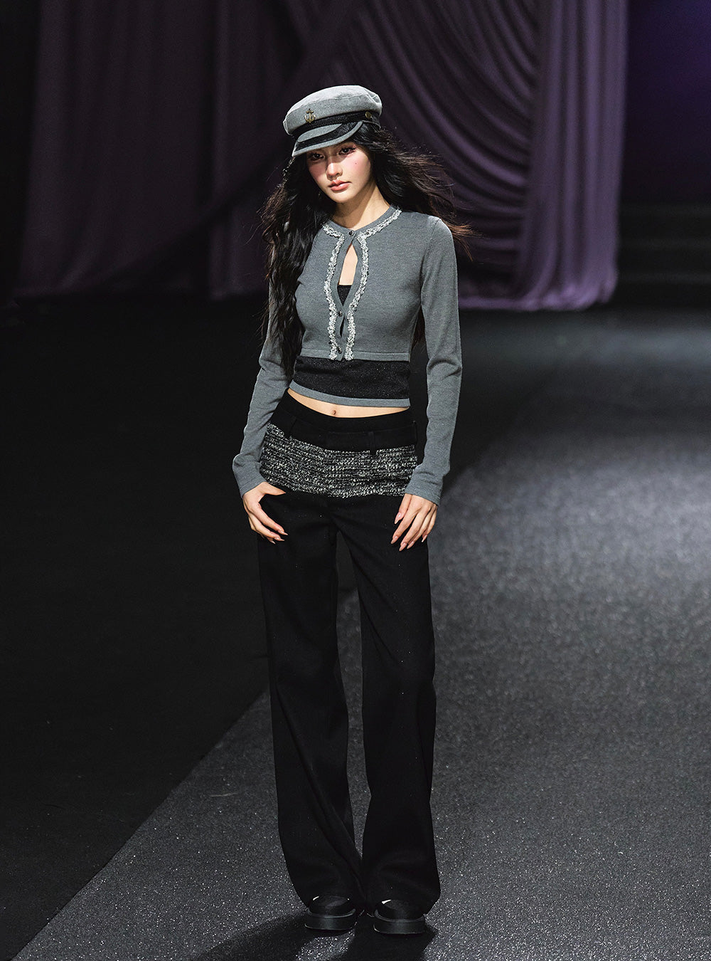 Sparkle Wool Knit Cardigan Set