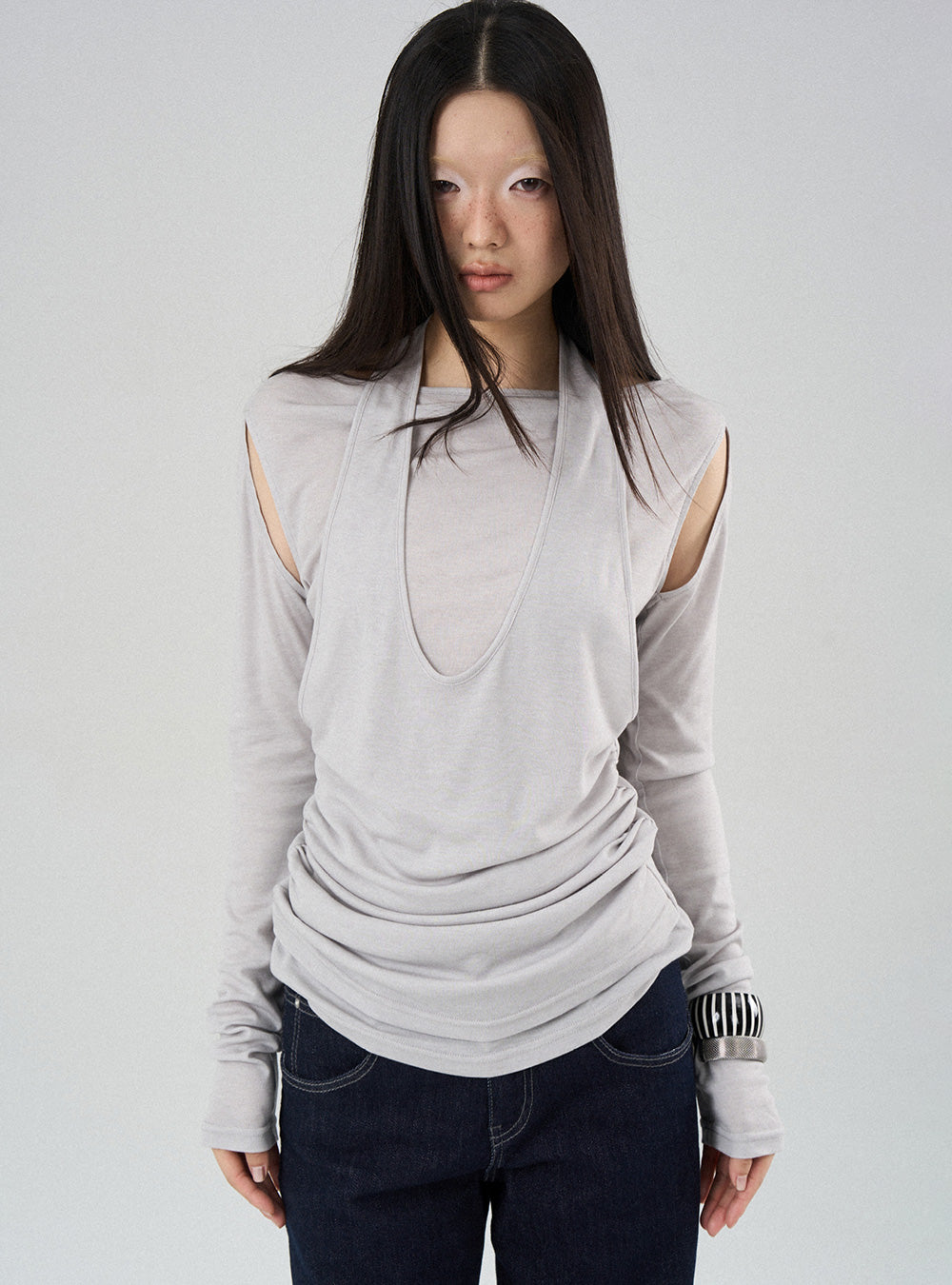 Halter Neck Two-Way Long Sleeve