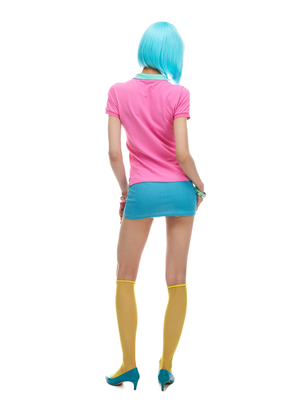Bubblegum Aqua Polo Top