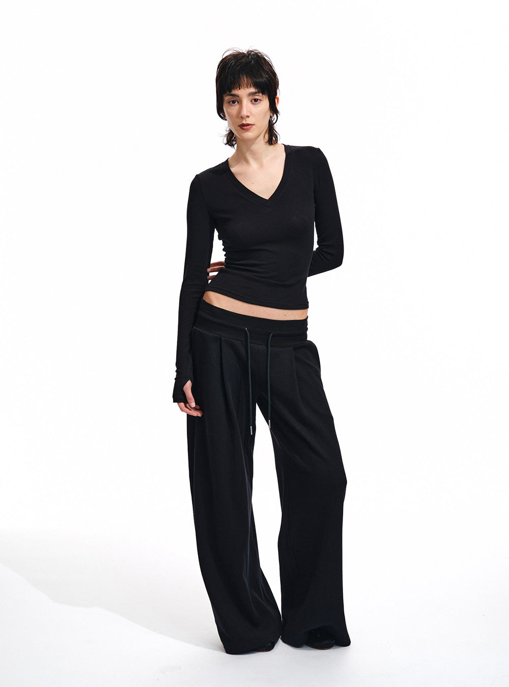 Low Tide V-Long Sleeve & Flow Pants (3color)