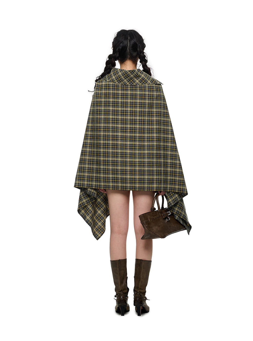 Plaid Convertible Shoulder Wrap