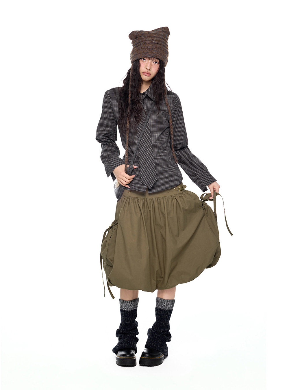 Cross Puff Pocket Skirt (2color)