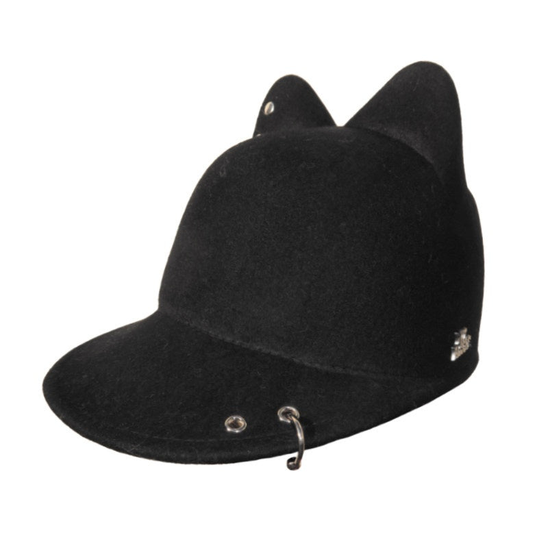 Cozy Wool Adjustable Casual Unisex Riding Cap Flat Brim Hats