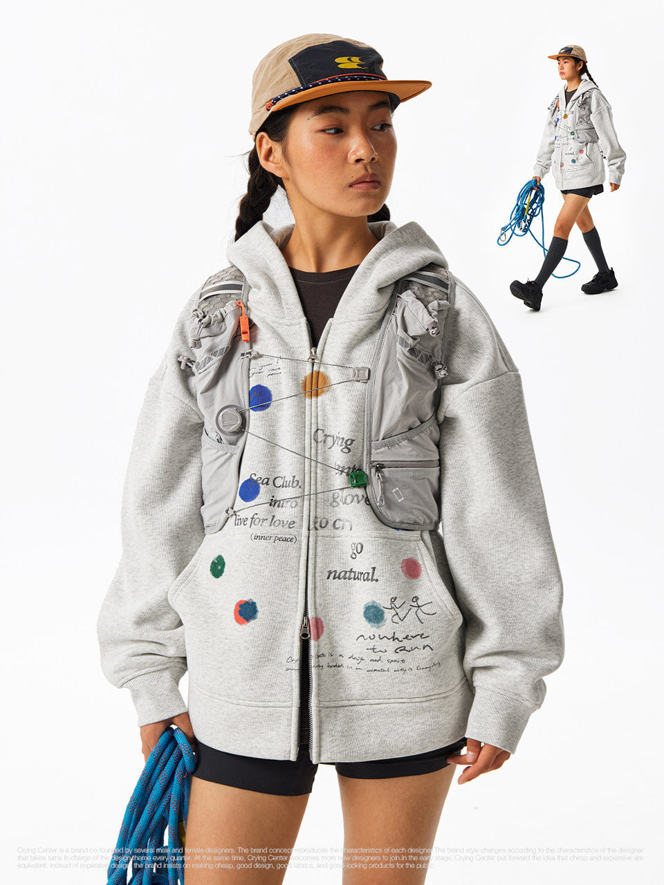 CryingCenter Meditation Hood Zip-Up