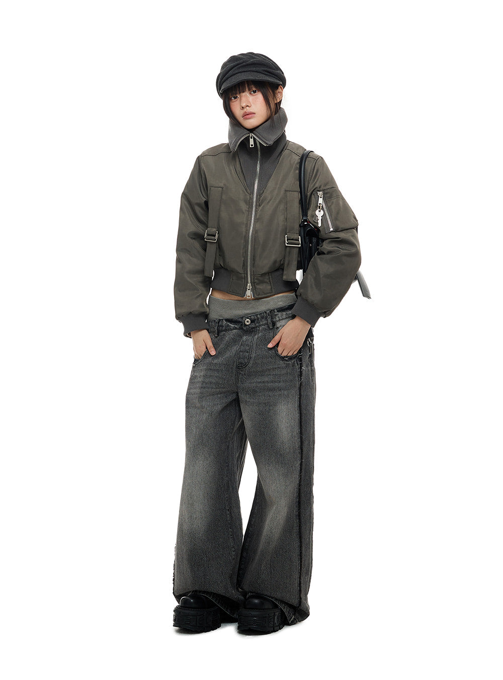 Cozy V-Neck Quilted Cotton Jacket