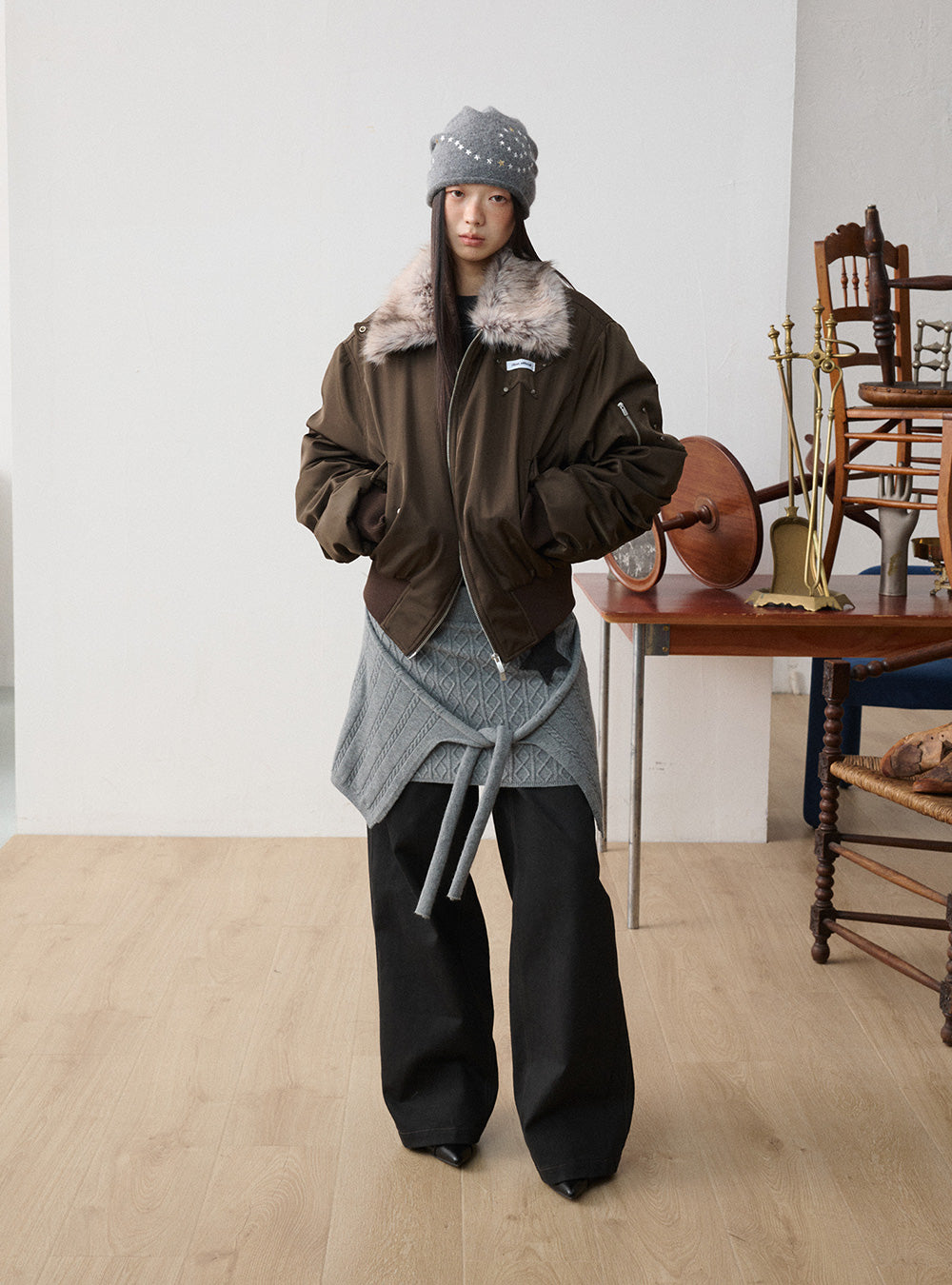 Multi-Functional Black Denim Pants