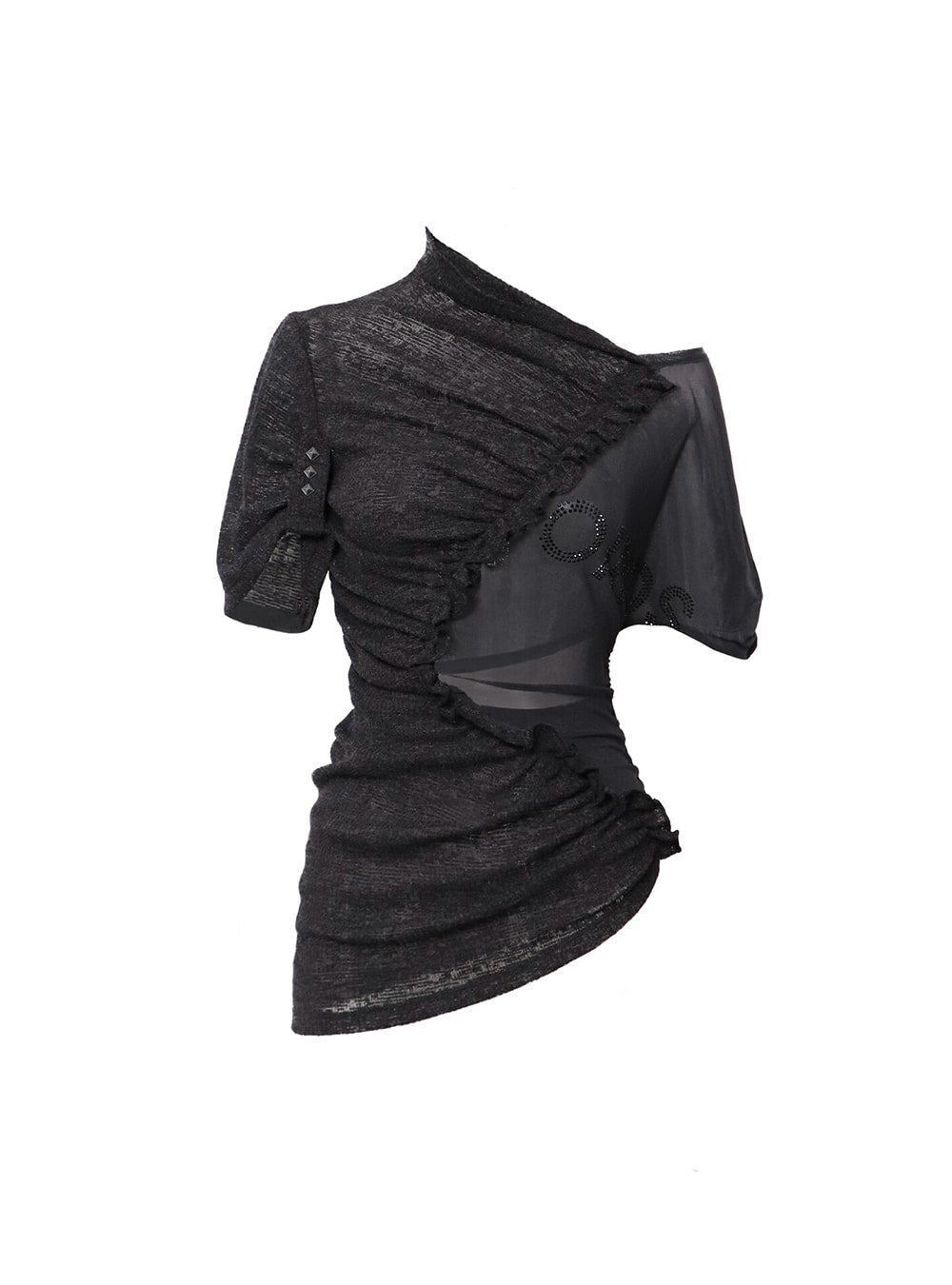 Twist Veil Shirring Top (3color)