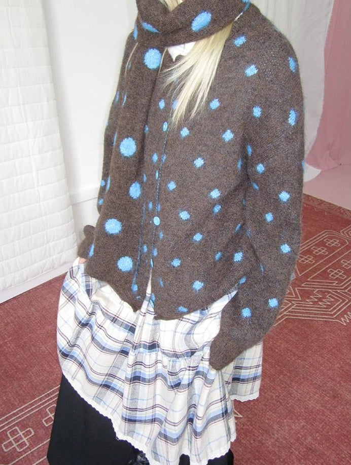 3months |  LOOSE KNITTED SWEATER JACKET【ID:TN00019】