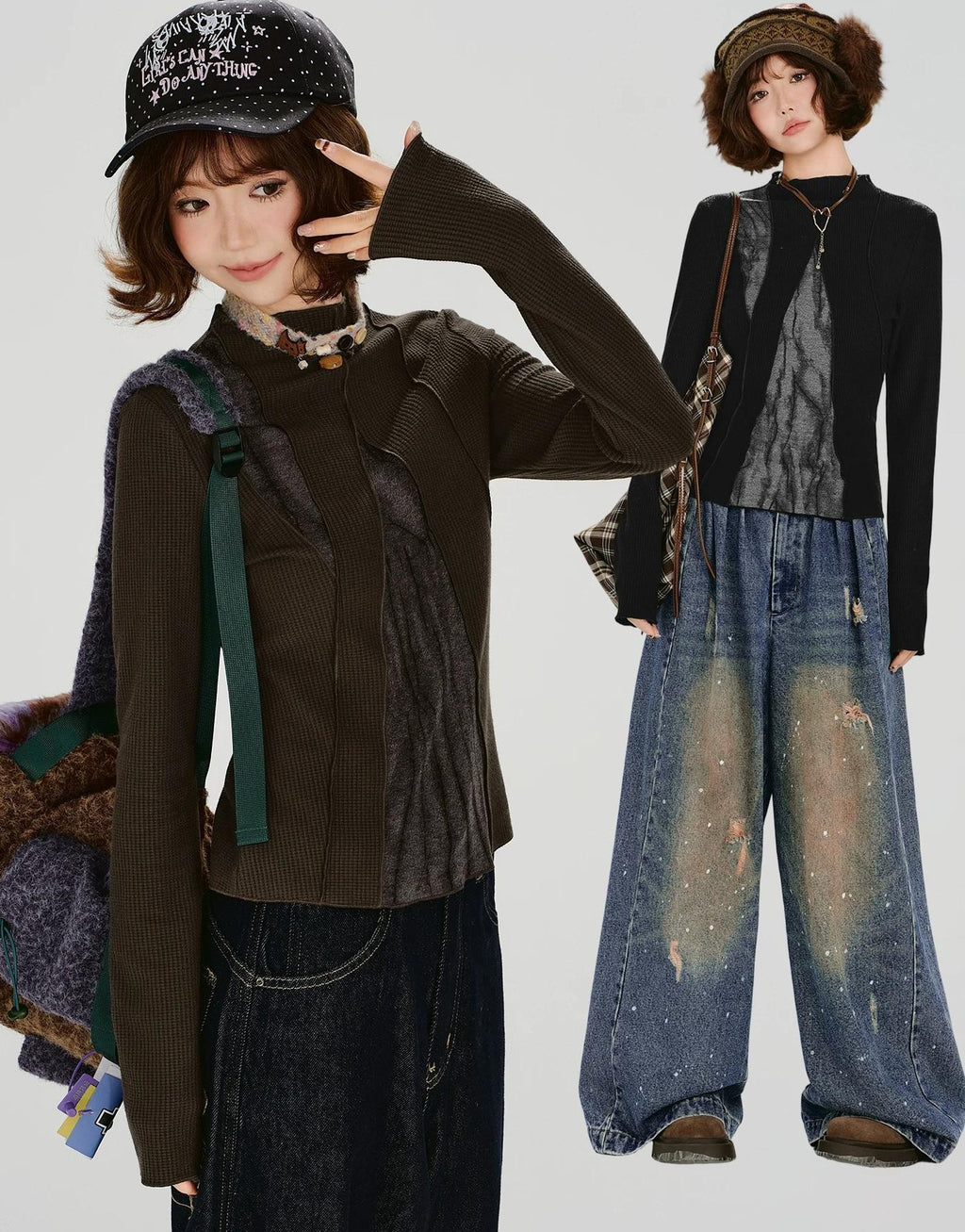 Girlyhalo |  RETRO SPICE GIRLS LONG SLEEVE TOP【ID:TN00013】