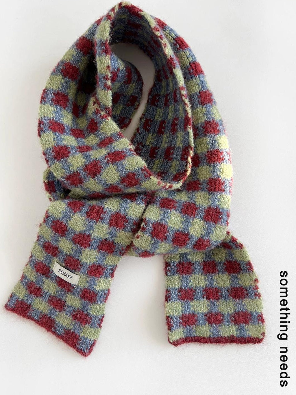 TRIA SELECT | PLAID COLOR BLOCK SCARF【ID:TN00080】