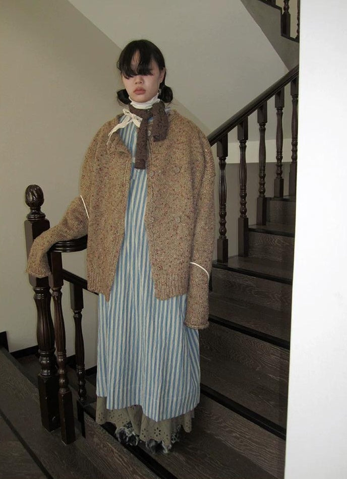 3months | VINTAGE KNIT CARDIGAN JACKET【ID:TN00033】