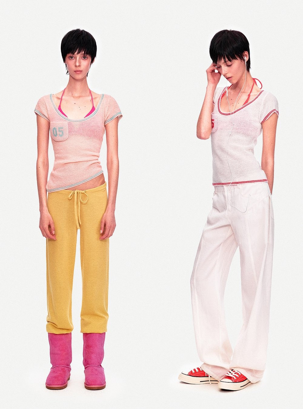 Rhythm Number Pocket Top (3color)