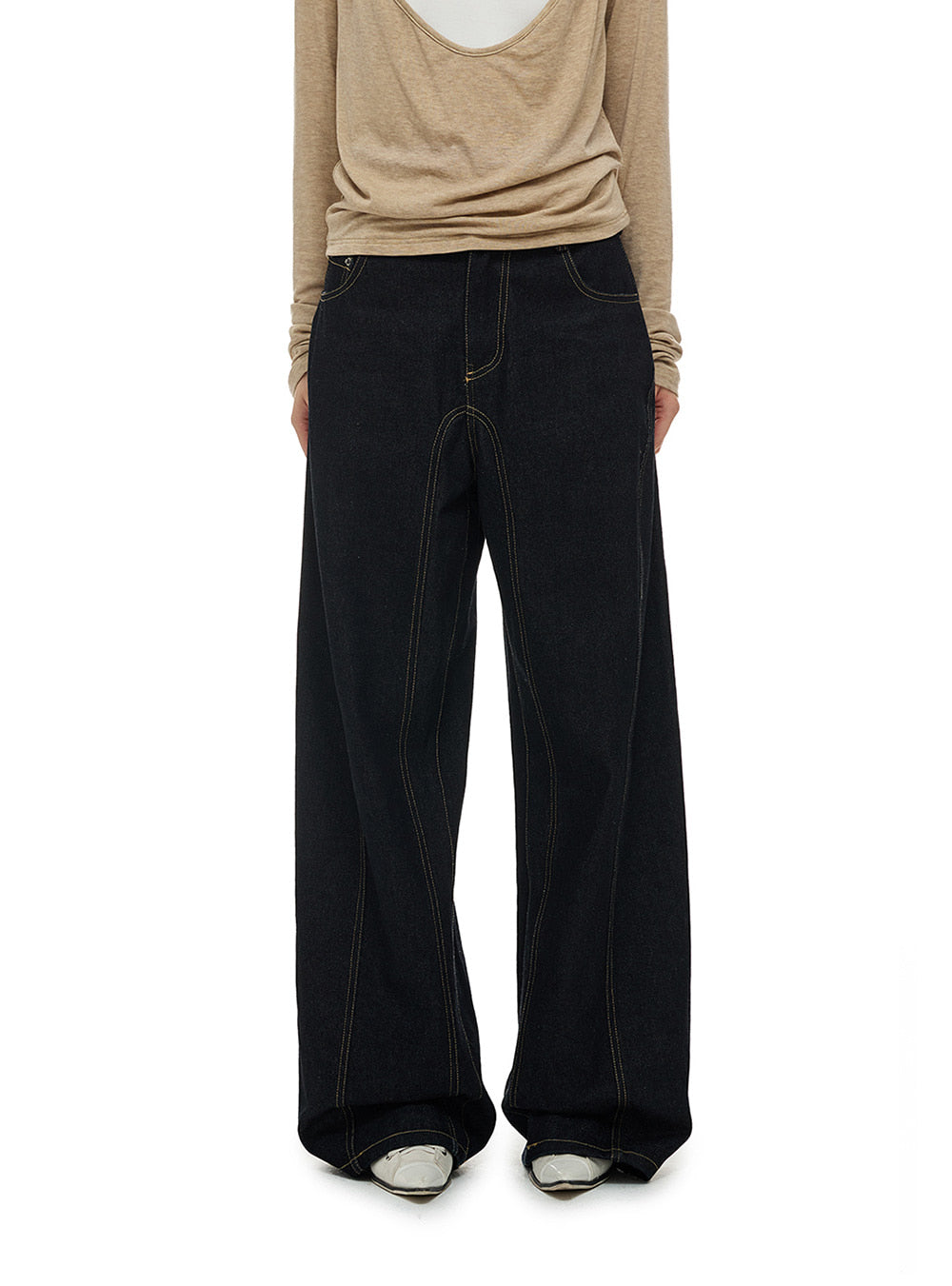 Deep Indigo Contrast Stitch Denim