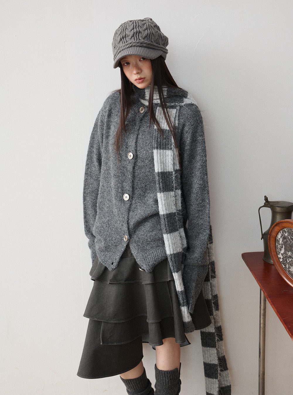Soft Knitwear Two-Piece Cardigan Set