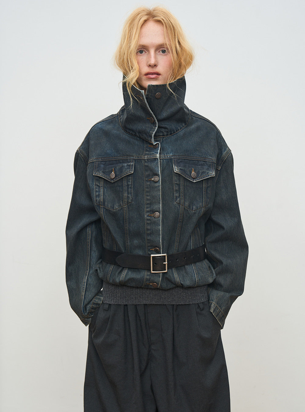 Heavy Wash Oversized Denim Jacket