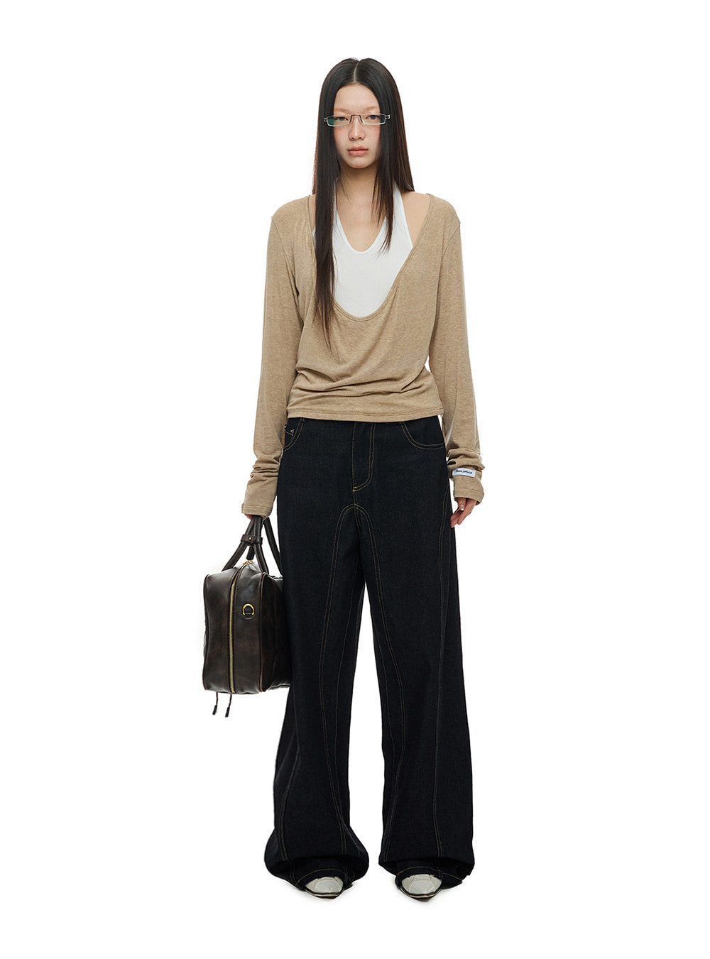Fallen Neck Layer Top (2color)