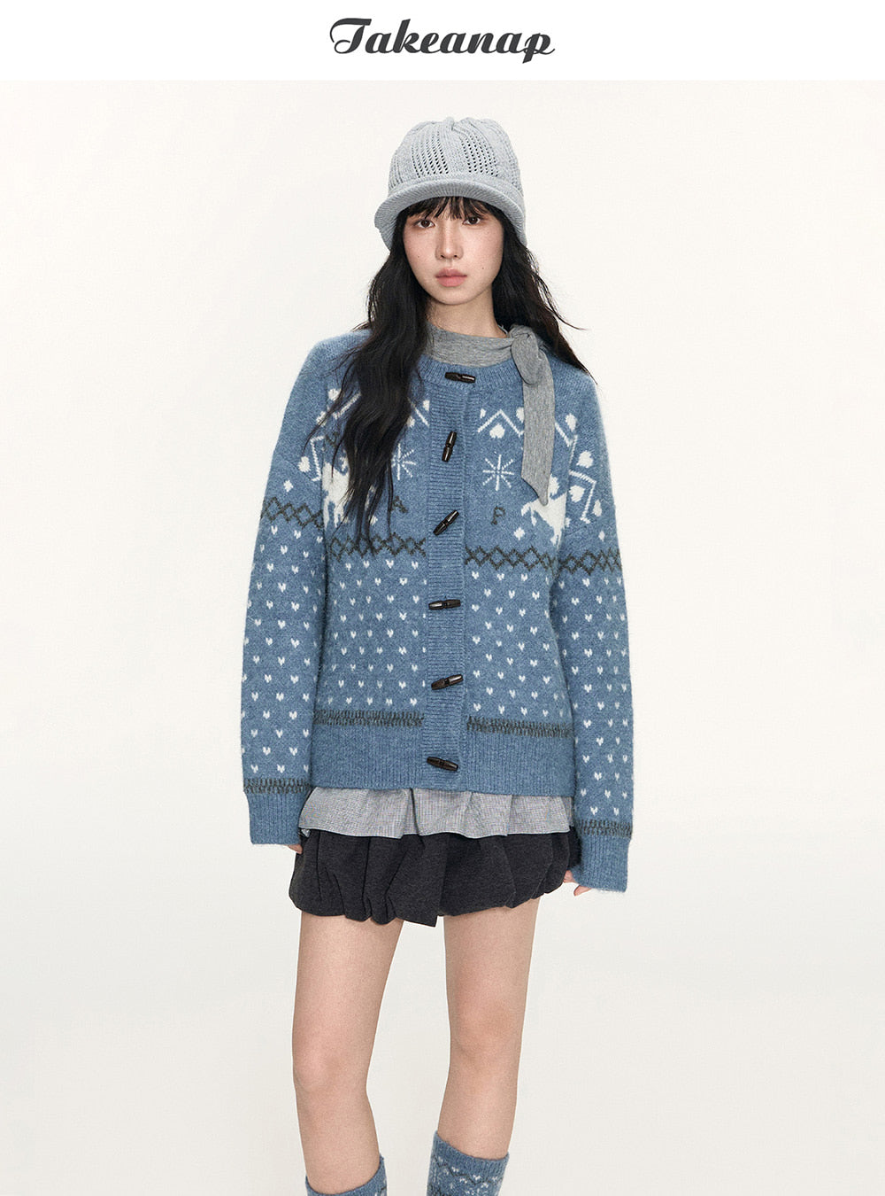 Light Gray Ribbon Layered Top