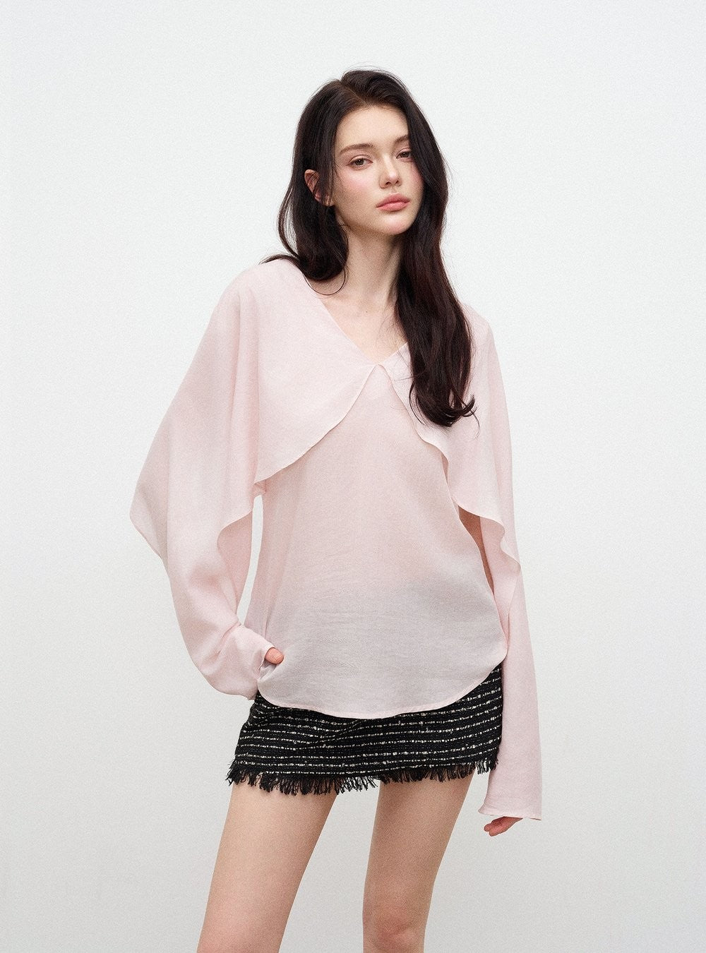 Blush Twist Drape Top