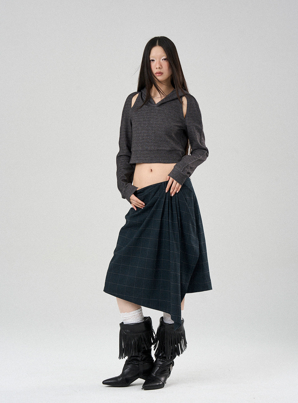 Urban Edge Cropped Hoodie