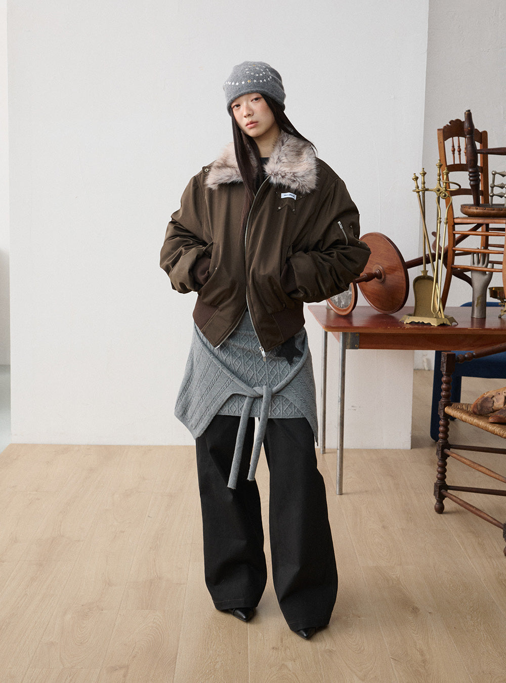Multi-Functional Black Denim Pants