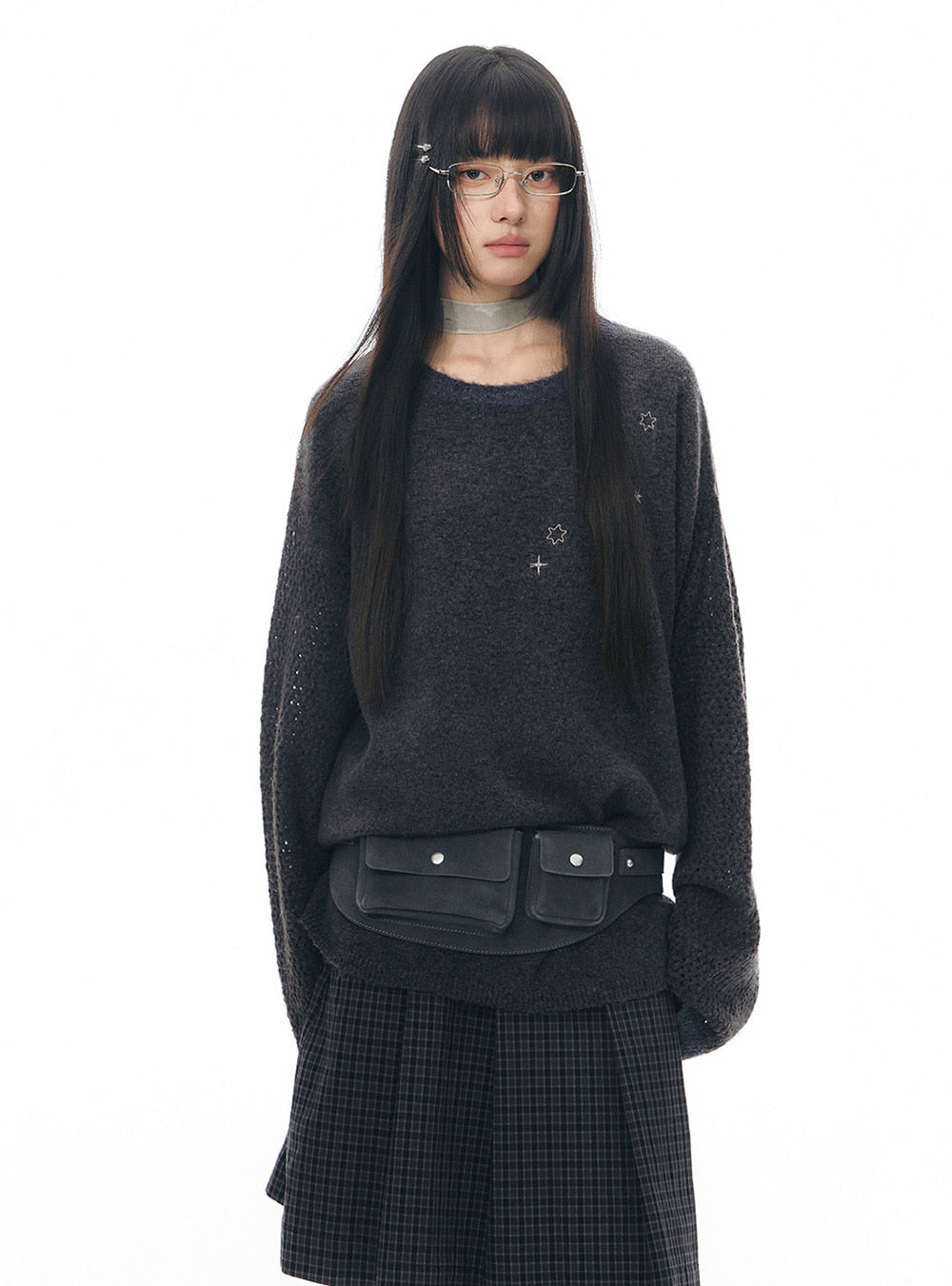 Star Patch Knit Top