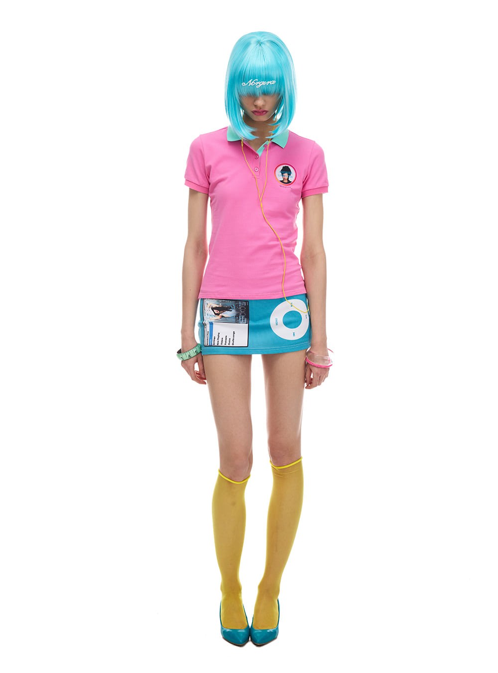 Bubblegum Aqua Polo Top