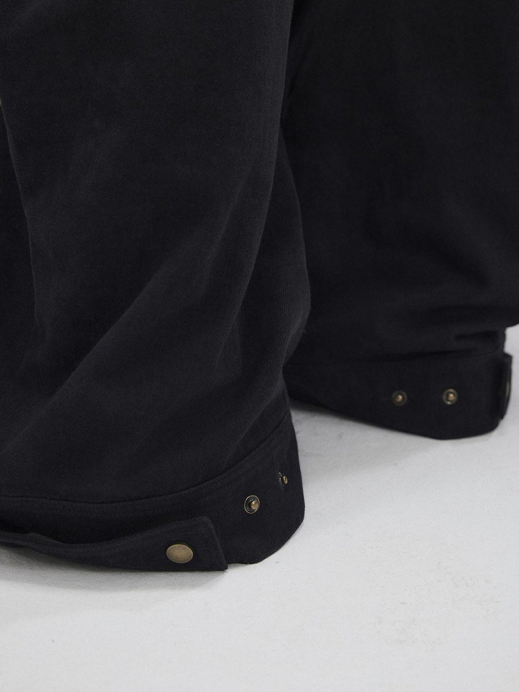 Washed Low Rise Wide Leg Utility Loose Fit Womens Black Cargo Pants