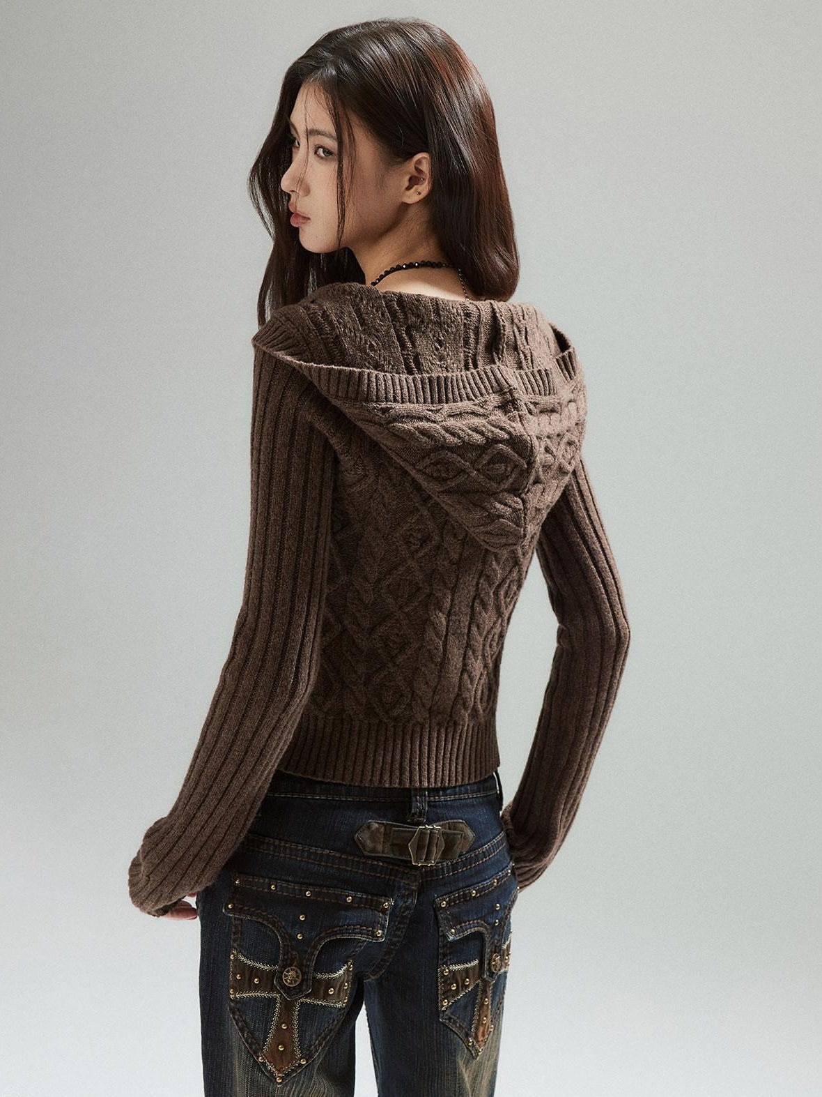 Wool Blend V-neck Slim Pullover Two Piece Cami Set Casual Sweaters