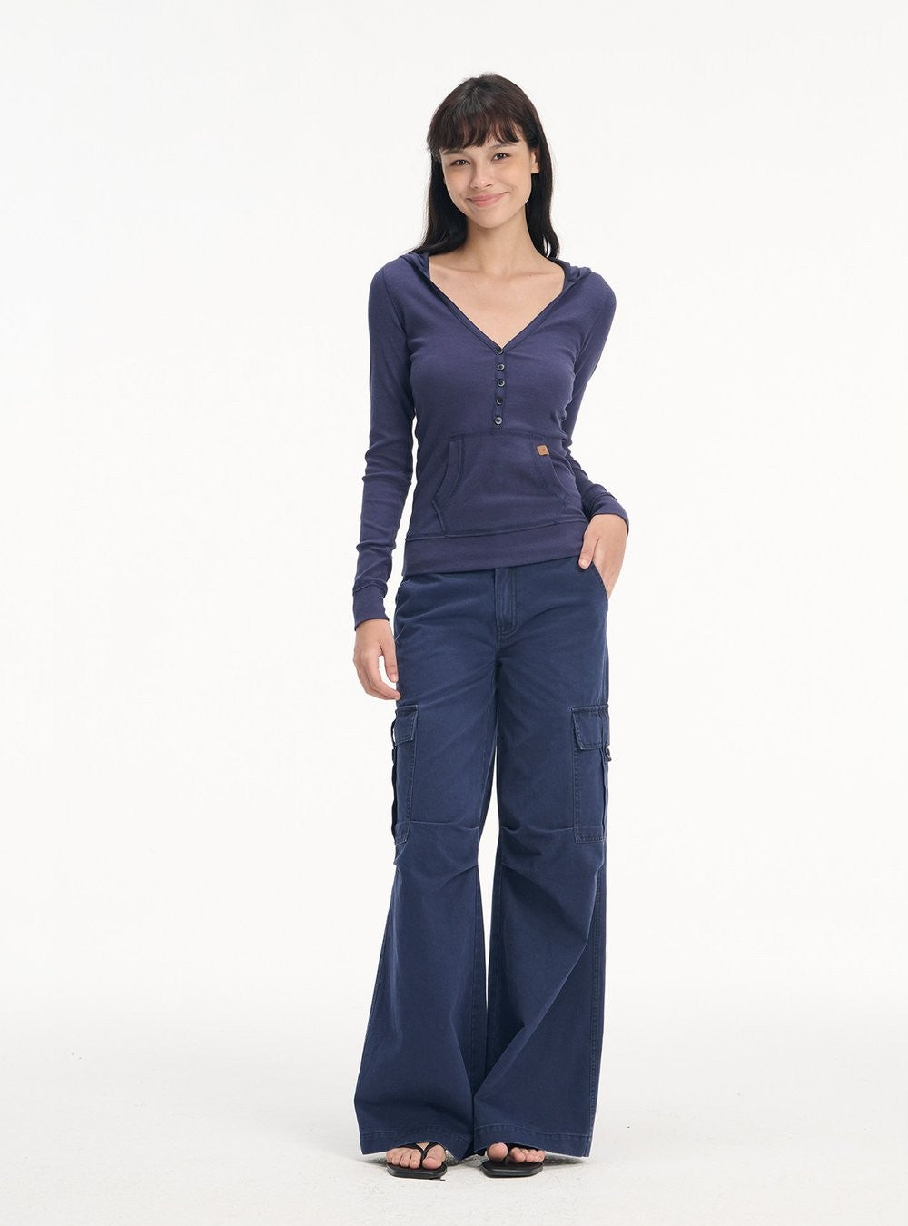 Washed 3D Cargo Wide Pants (3color)