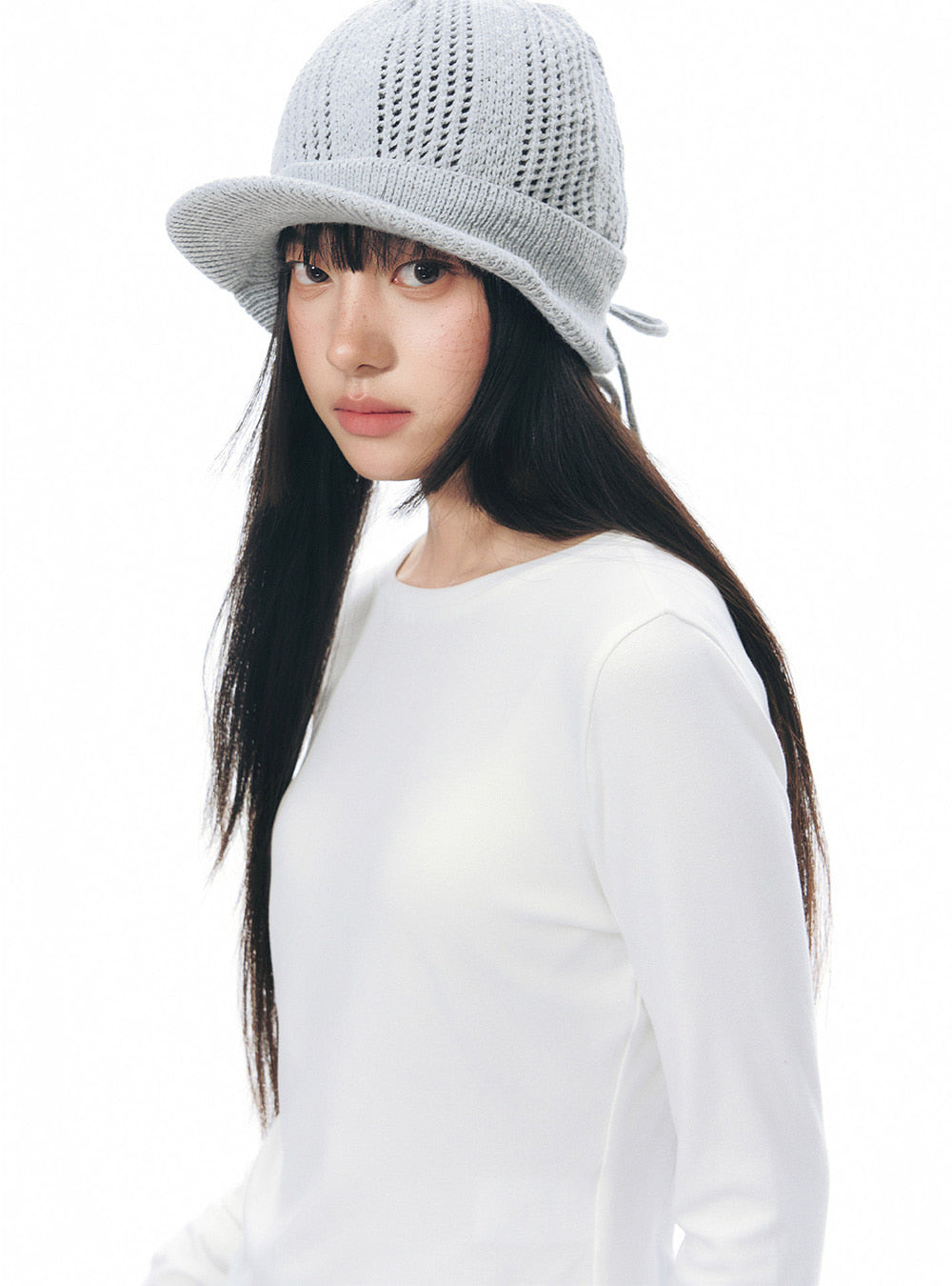 Soft Curve Button Slim Top (4color)