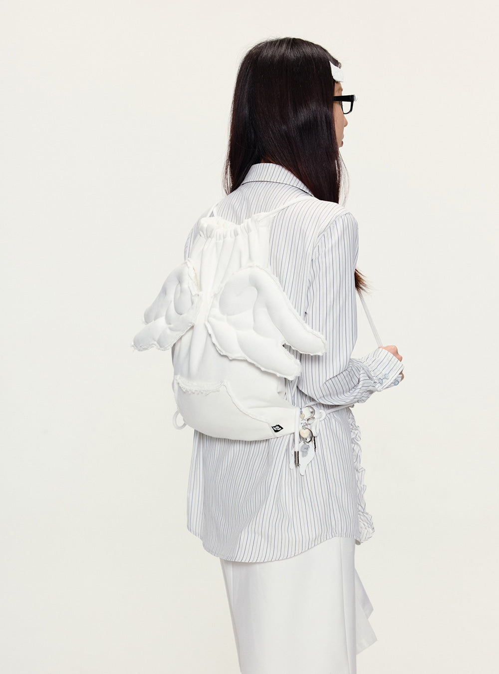 Angel Wing Cotton Cinch Bag