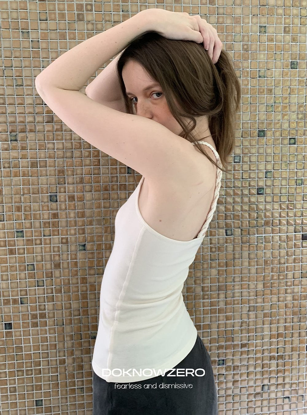 Twist Strap Layered Top Set (2color)