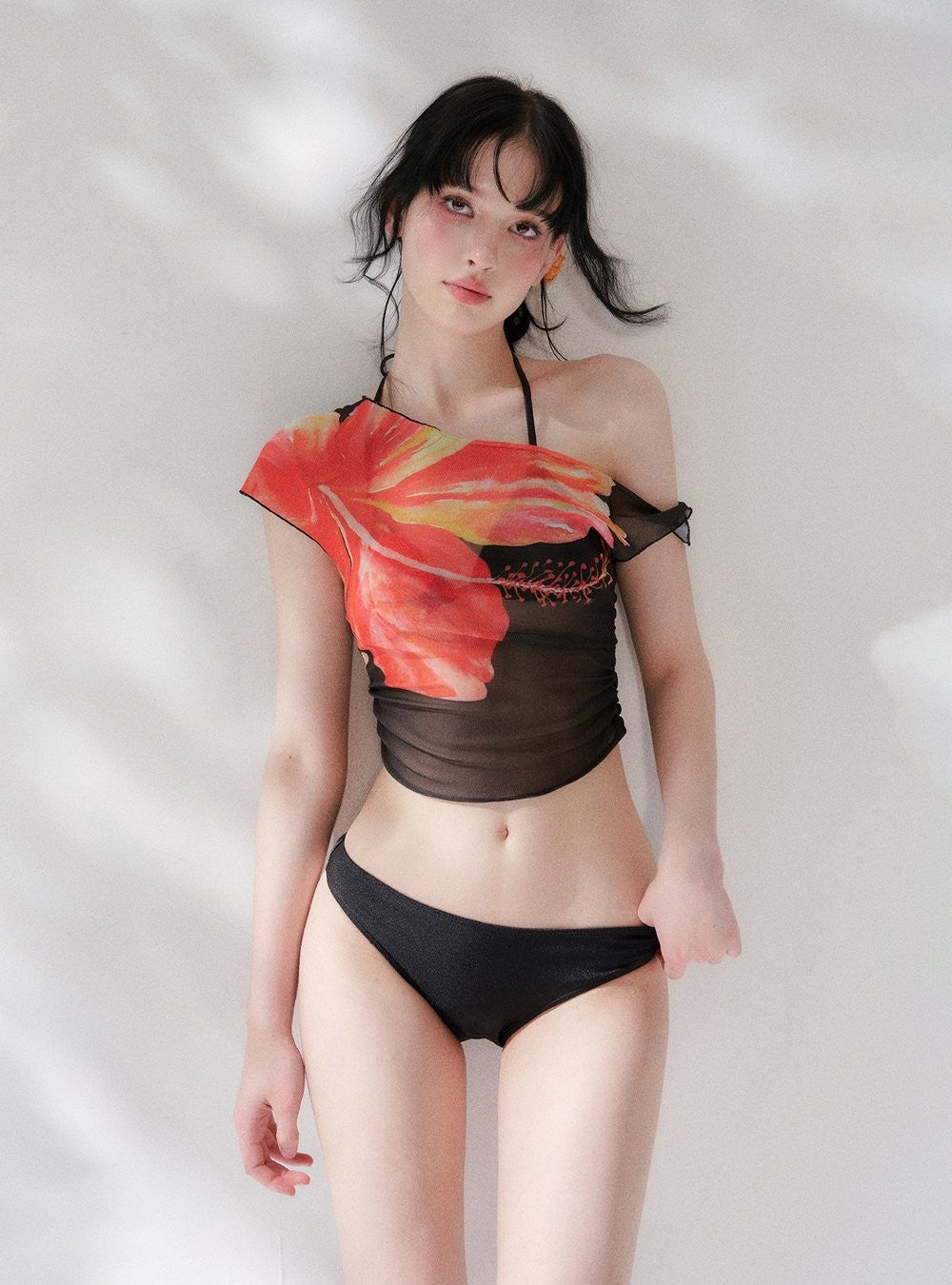 Tropical Bloom Mesh Swim Set (3Piece)