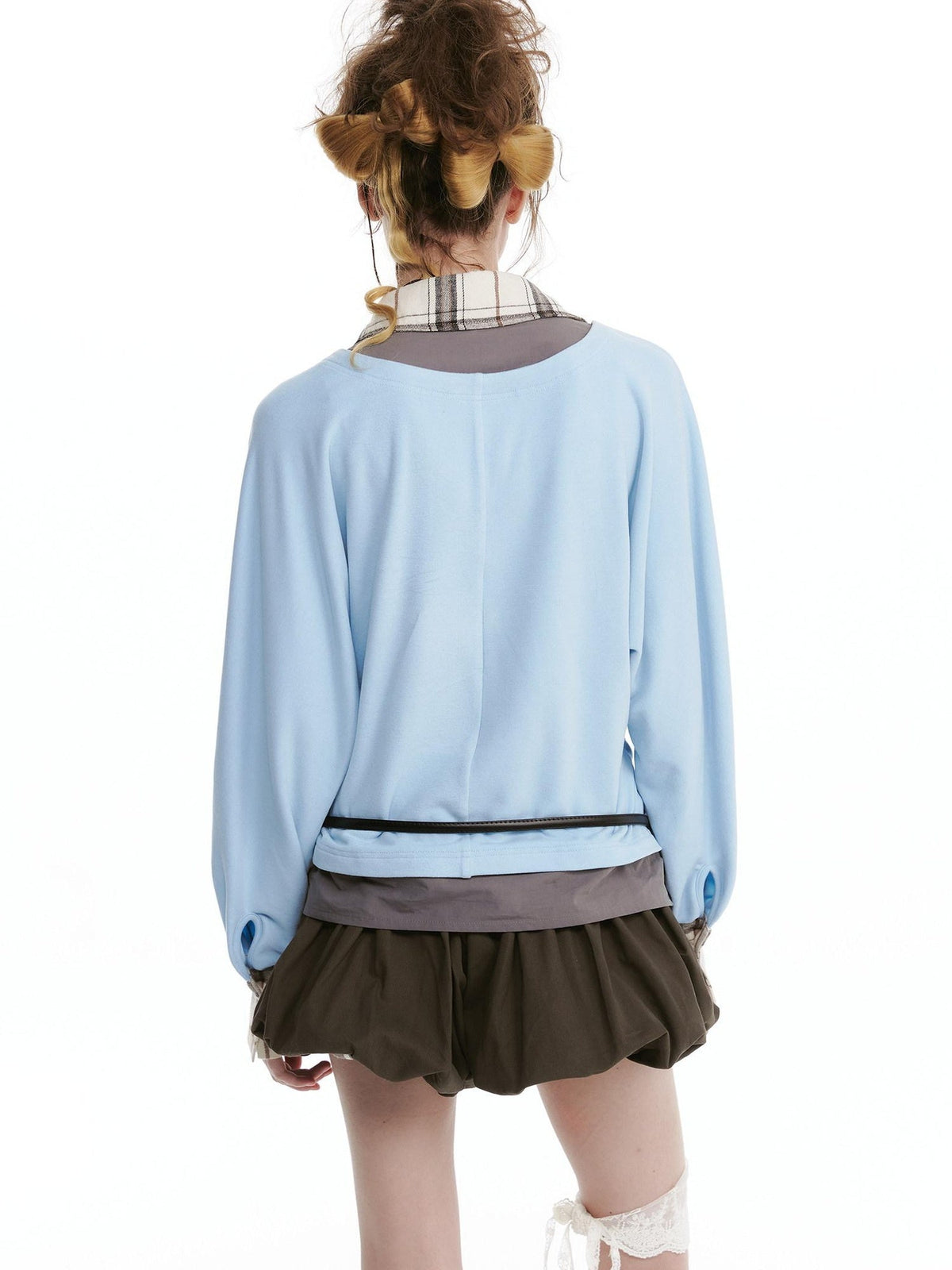 Soft Stretch Cotton Blend Casual Relaxed Mandarin Collar Unisex Blouses