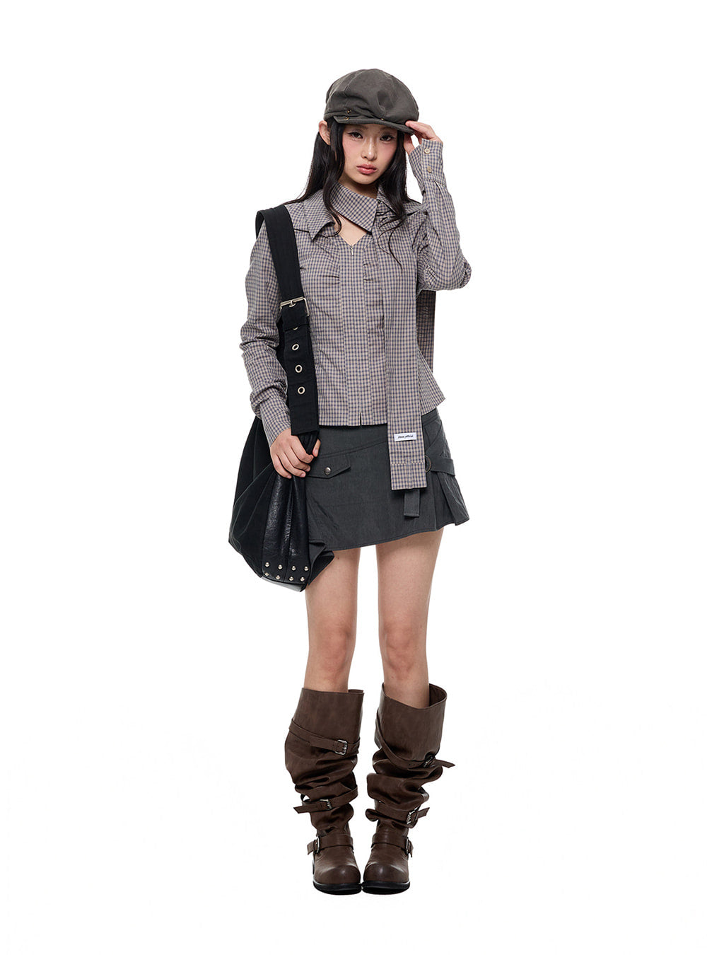 Asym Strap Cargo Skirt