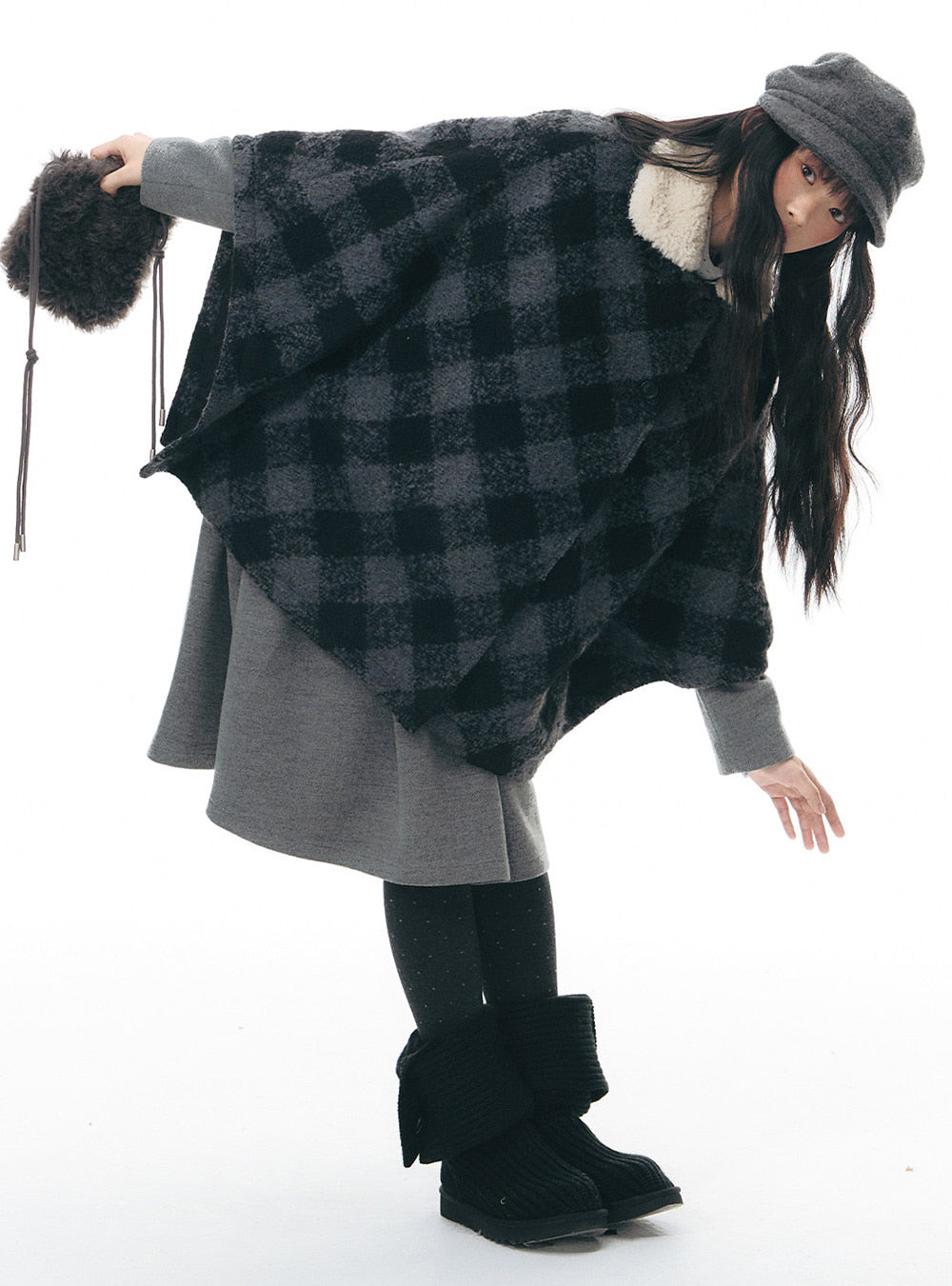 Double-Breasted Cape Jacket (2color)