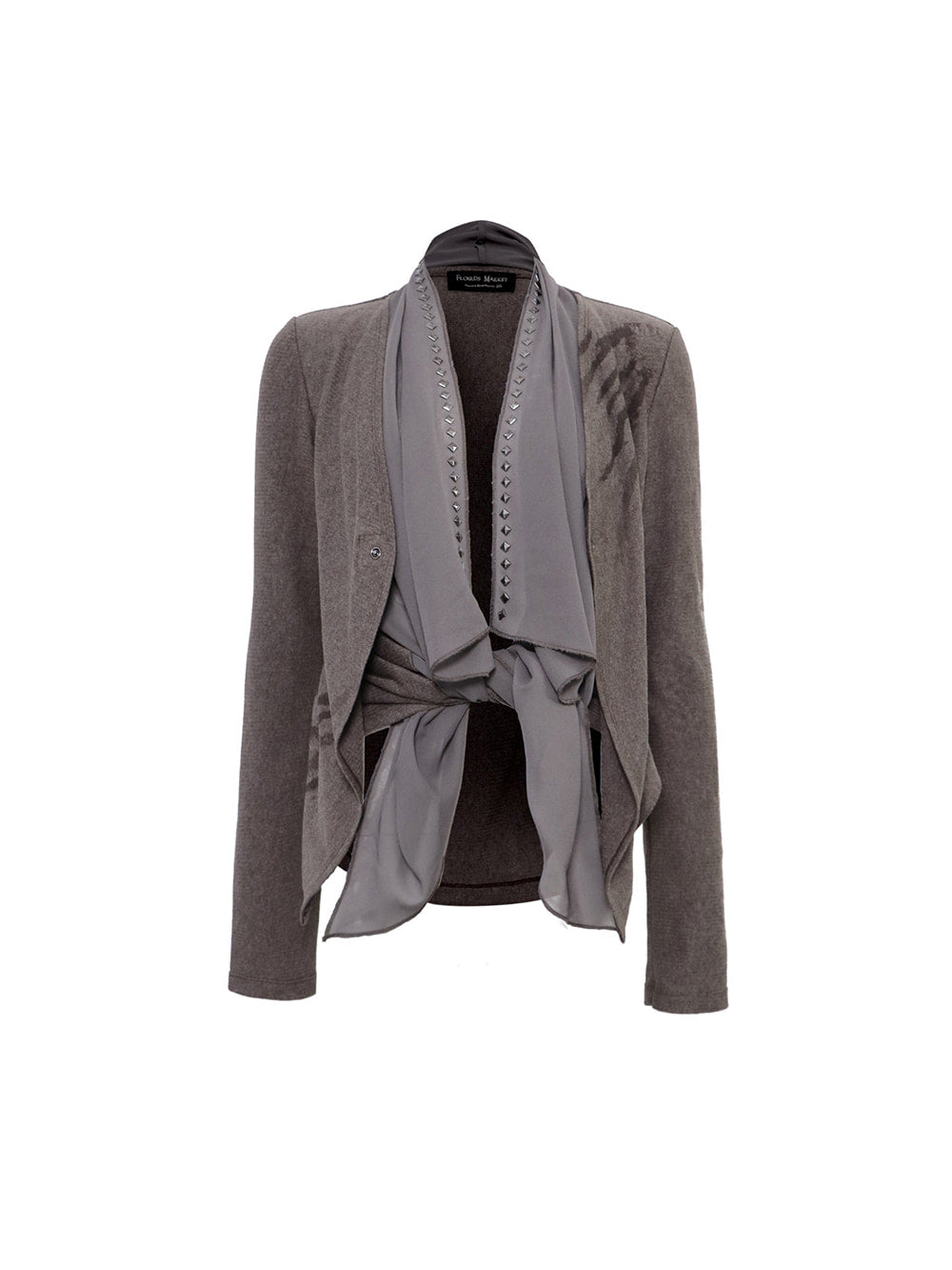 Shadow Veil Draped Layered Cardigan