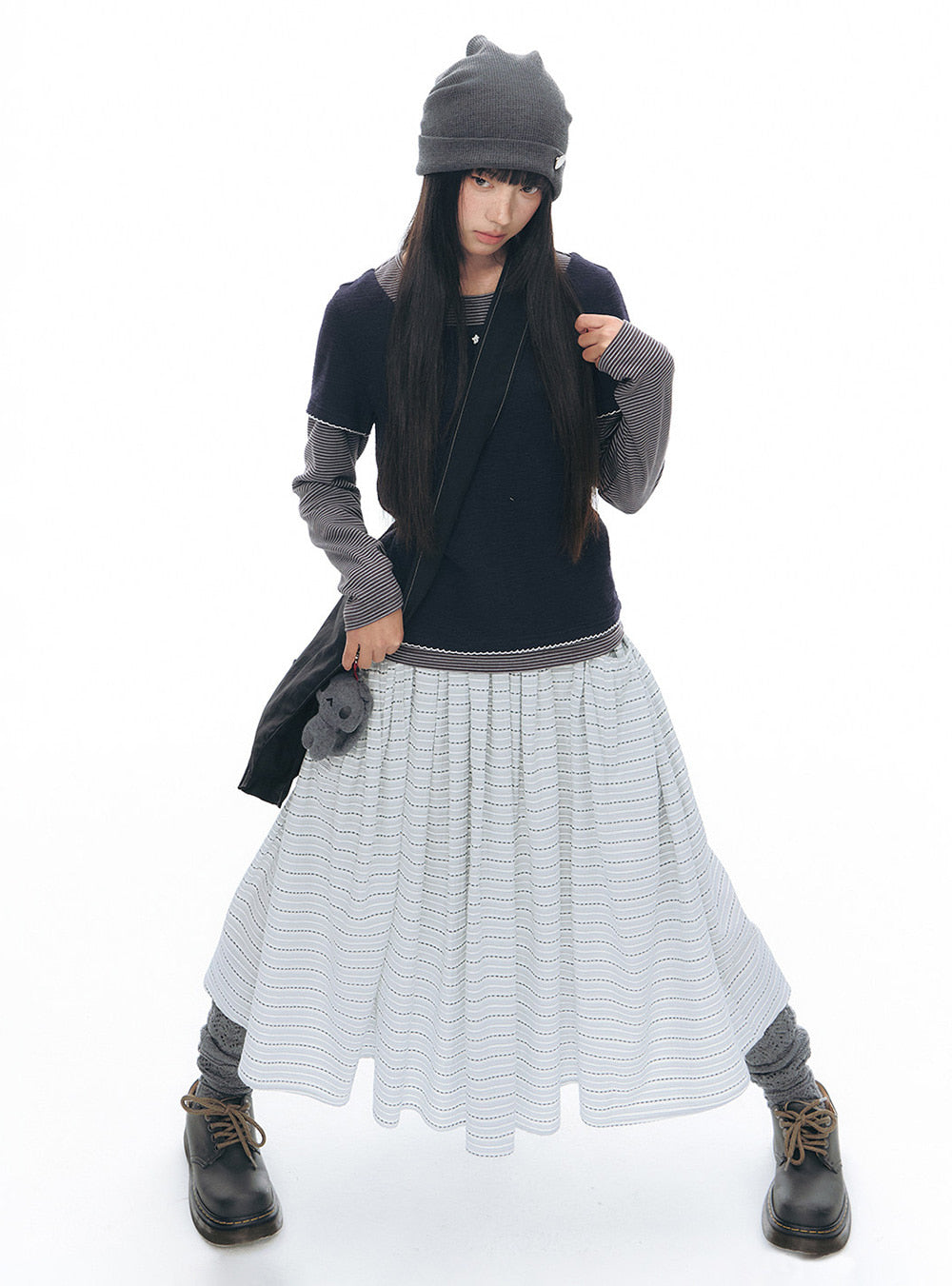 Soft Volume Flare Skirt (2color)