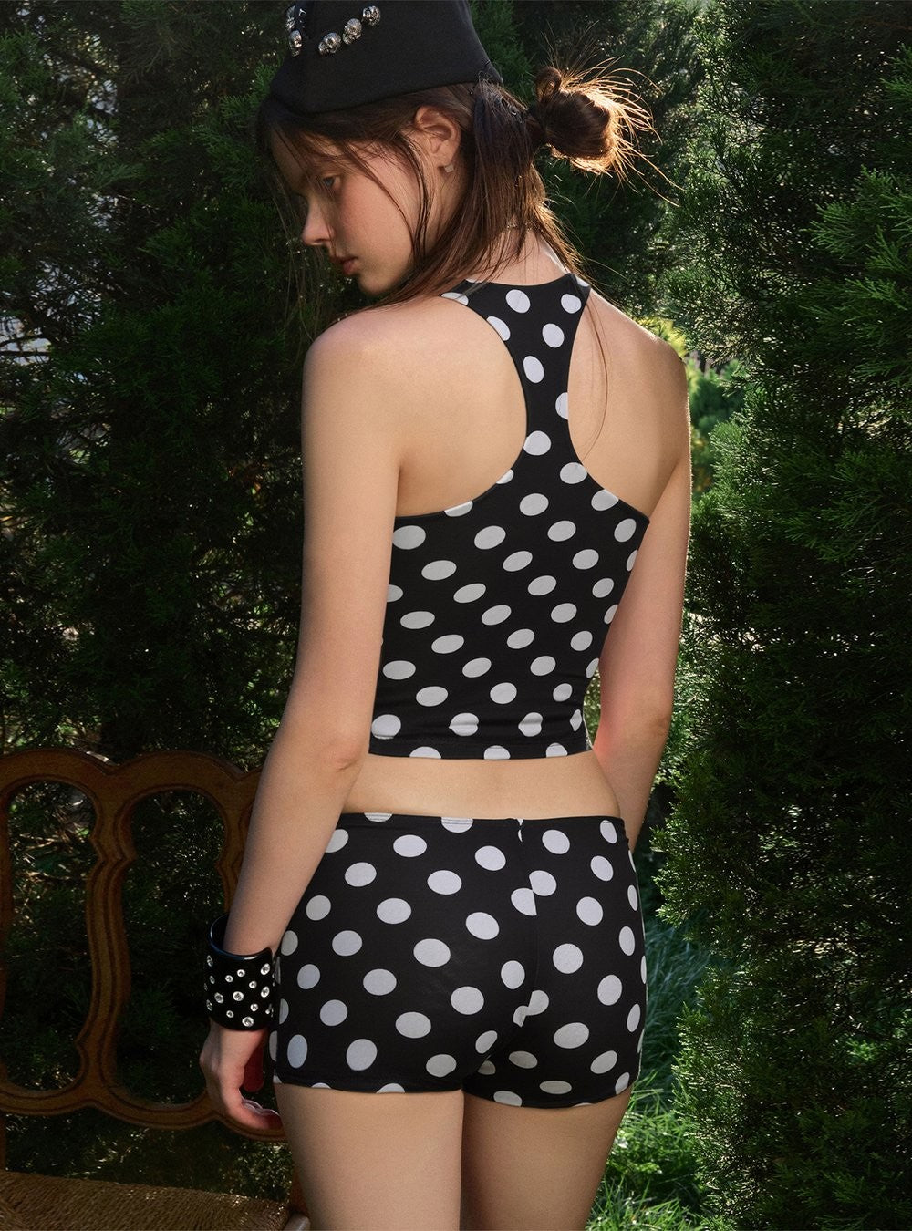 Dot Contour Tankini Set