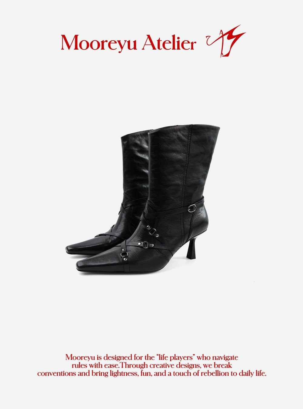 Rebel Crisscross Strap Boots