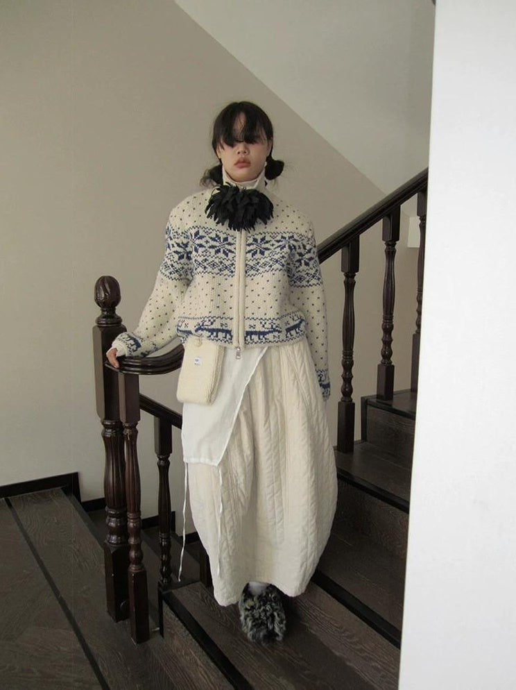 3months |  VINTAGE FAIR ISLE CARDIGAN【ID:TN00030】