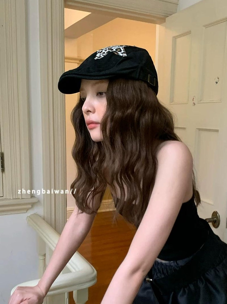 TRIA SELECT | RETRO BLACK BERET HAT【ID:TN00086】