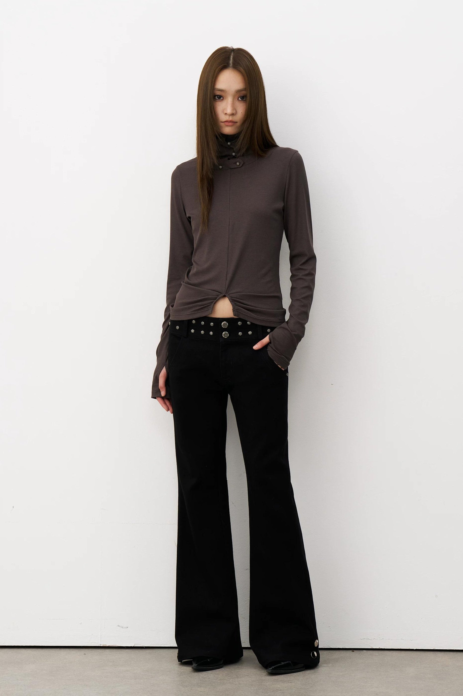 THELIGHT | DRAPED MICRO LAMA PANTS【ID:TN00116】