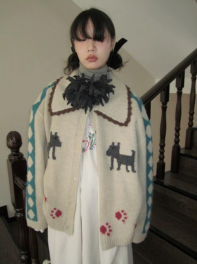 3months | VINTAGE LAPEL CARDIGAN SWEATER【ID:TN00048】